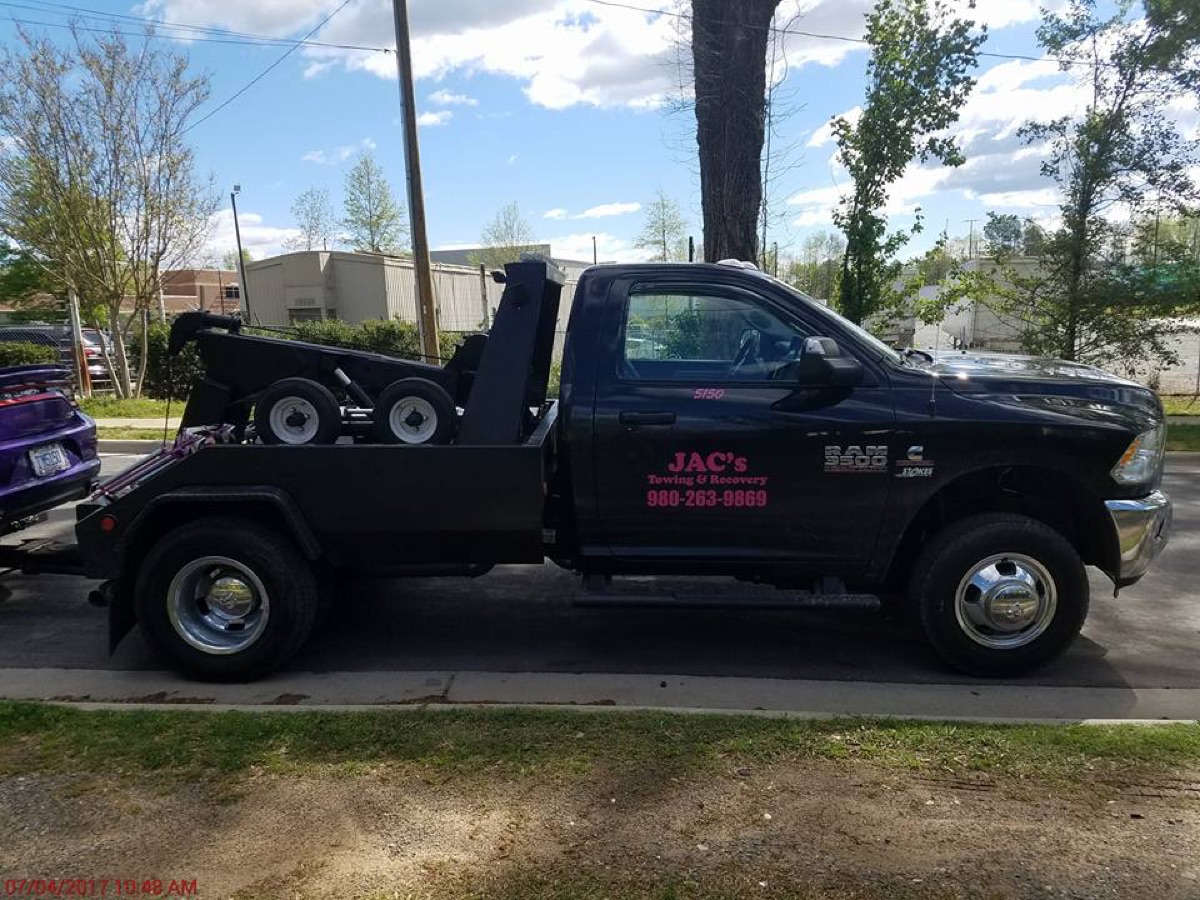 Jac's Towing and Recovery wrecker truck
